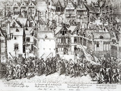 El Príncipe de Orange (1533-84) calmando a los calvinistas, 14 de marzo de 1567 de Flemish School